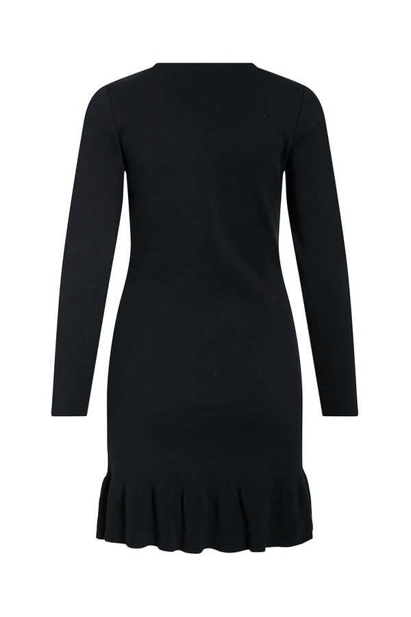 Vila Vestido de malha com viscose Preto