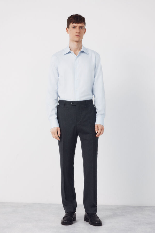 Cortefiel Pantal&oacute;n de traje liso COOLMAX&reg; Gris oscuro