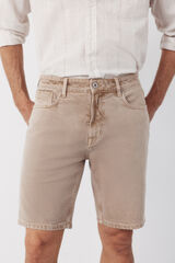Cortefiel Bermuda denim color regular Beige