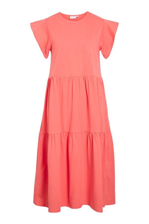 Vila Vestido midi con algod&oacute;n org&aacute;nico Rosa