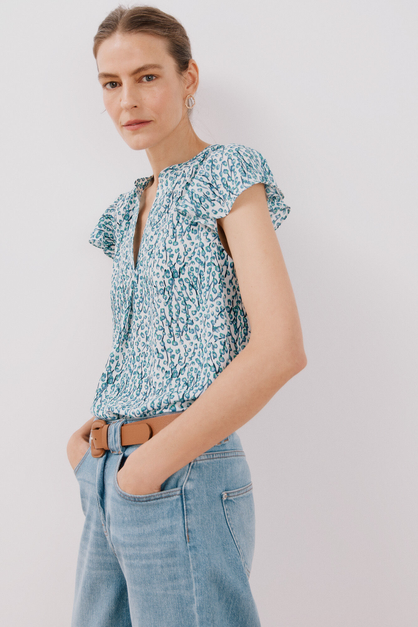 Cortefiel Blusa manga volante