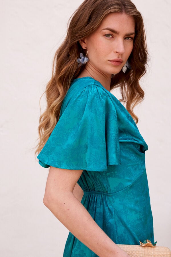 Pol&iacute;n Et Moi Vestido decote Yoline Azul