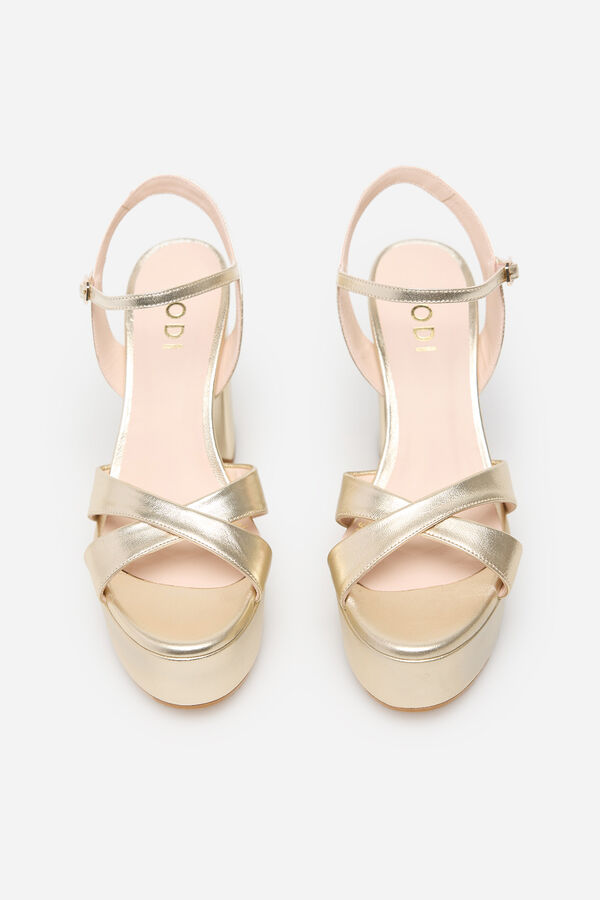 Lodi Sandalia tac&oacute;n Dorado