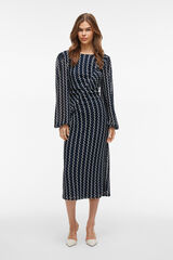 Vila Vestido estampado com lantejoulas Azul