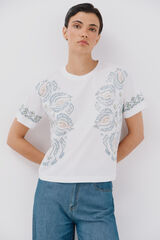 Cortefiel T-shirt estampada Branco