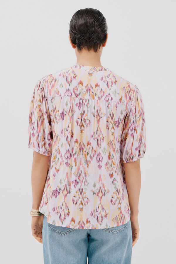 Cortefiel Blusa de manga curta Multicolorido