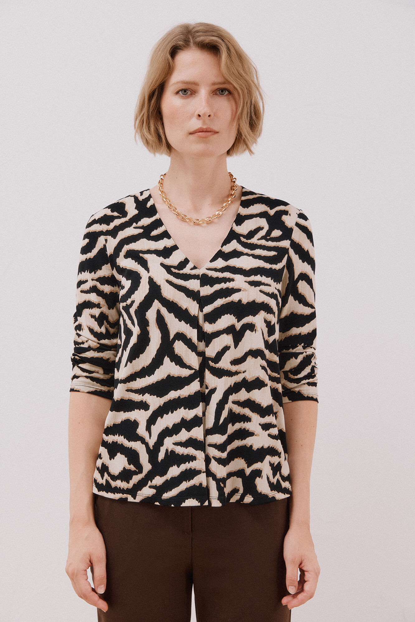 Cortefiel Top fluido pliegue