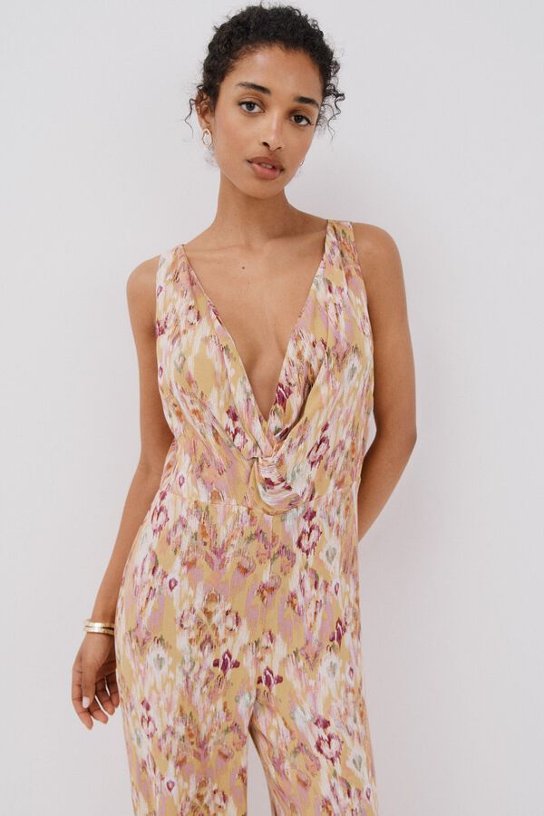 Cortefiel Macacão comprido estampado Multicolorido