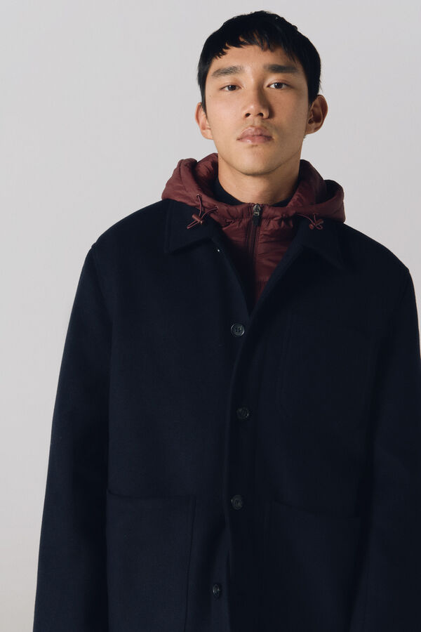 Cortefiel Camiseta com capuz Azul