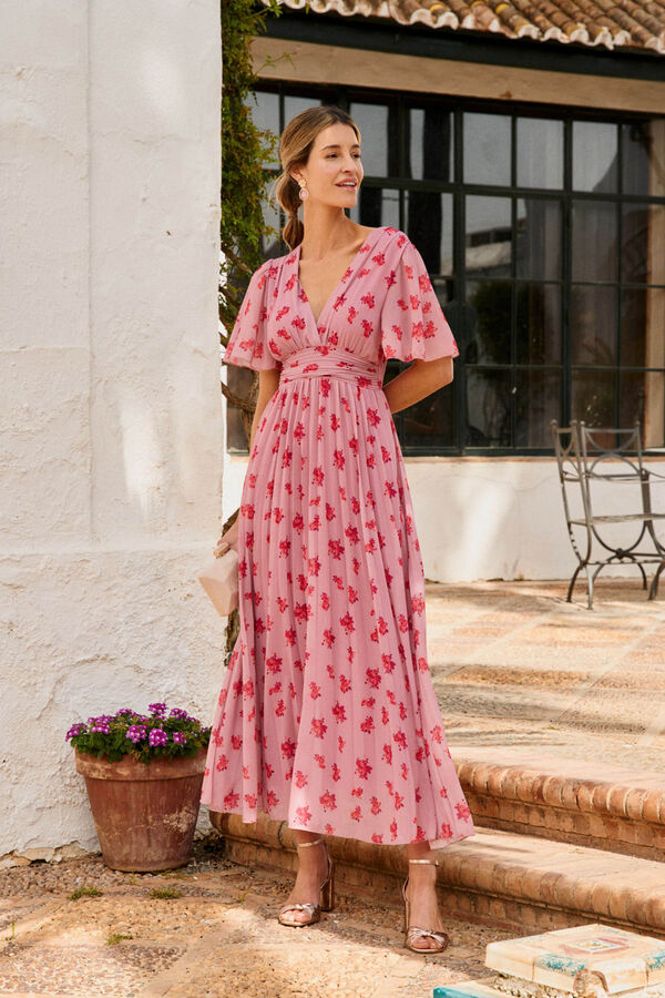 Pol&iacute;n Et Moi Vestido plisado Kate Rosa