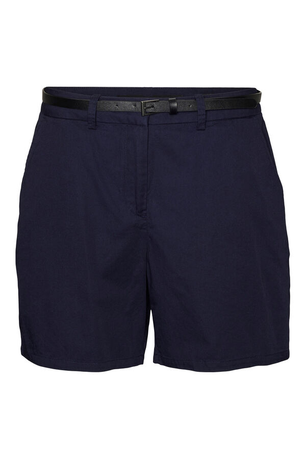 Vero Moda Shorts estilo chino con cintur&oacute;n Azul marino