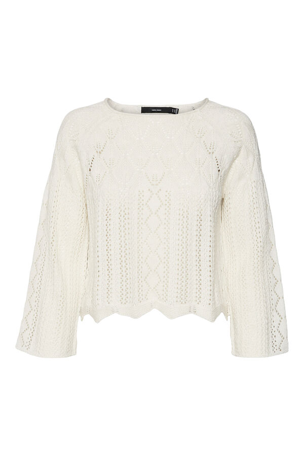 Vero Moda Camiseta de punto de mujer de manga larga Gris