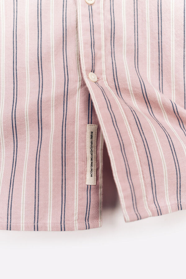 OOTO Camisa rayas relaxed fit Rosa