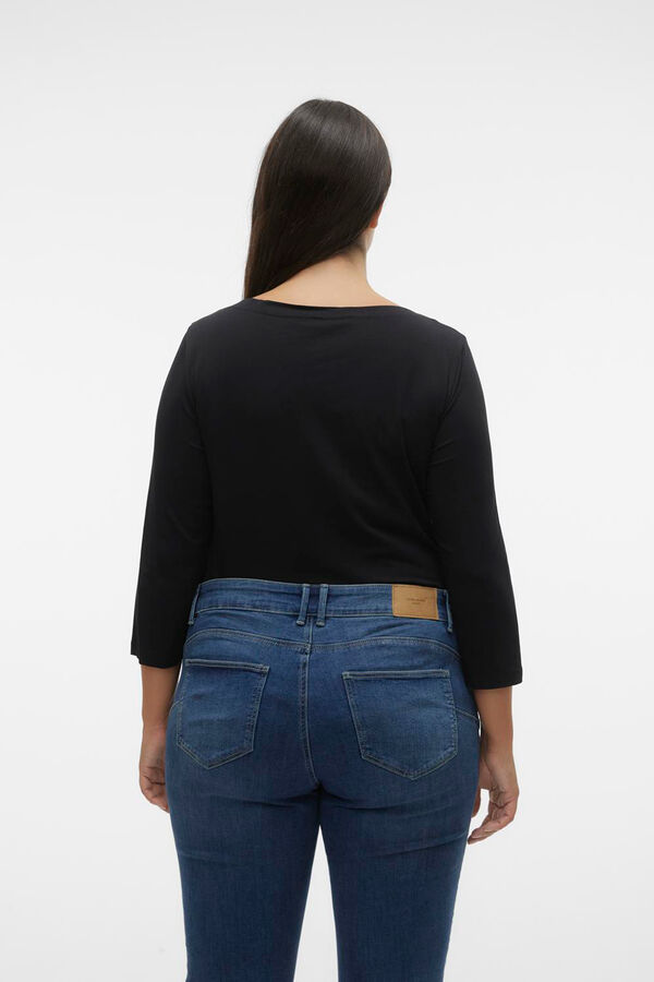 Vero Moda Curve Camiseta b&aacute;sica talla grande Negro