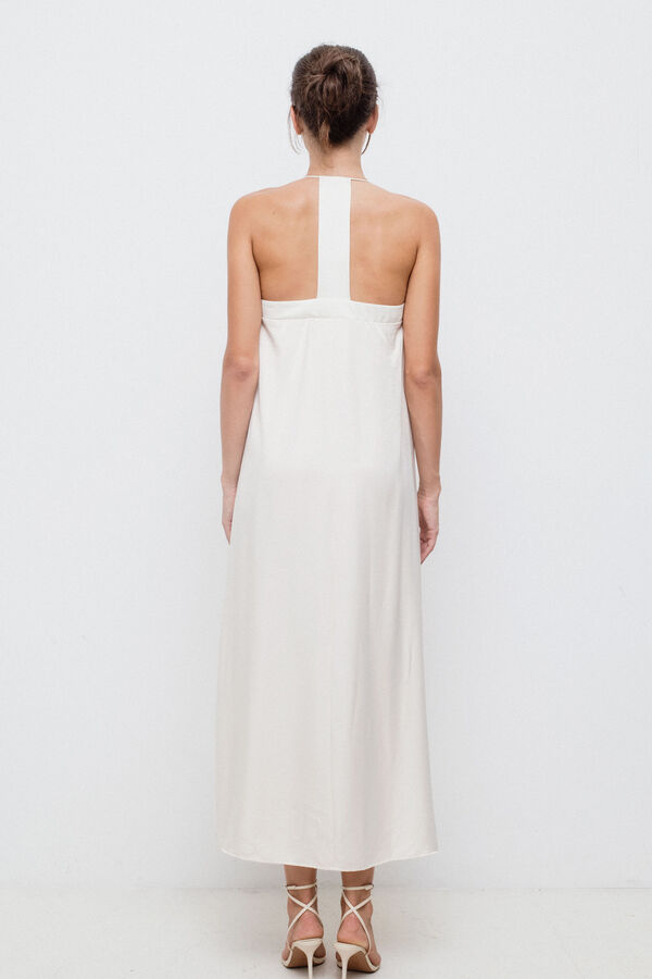 Vila Vestido midi de tirantes Gris