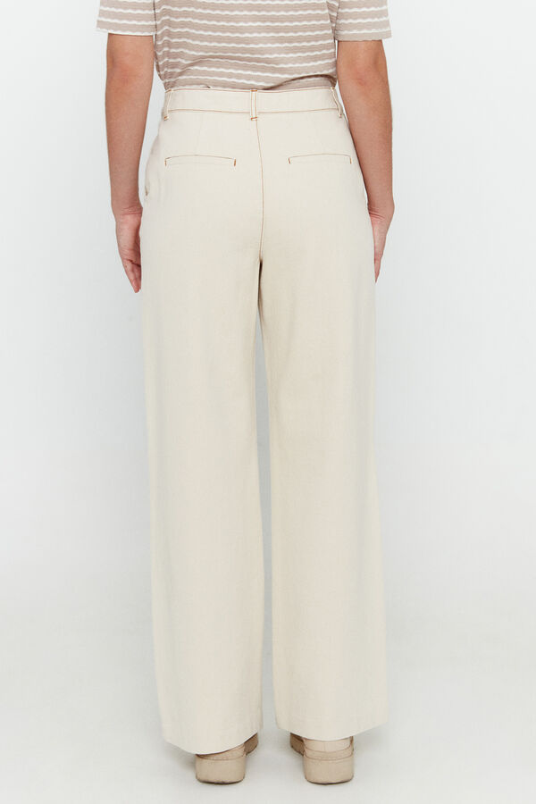 Vero Moda Pantalones detalles de botones Marr&oacute;n