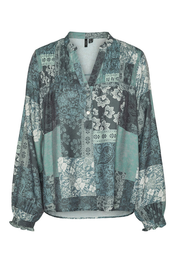 Vero Moda Camisa de manga larga Verde oscuro