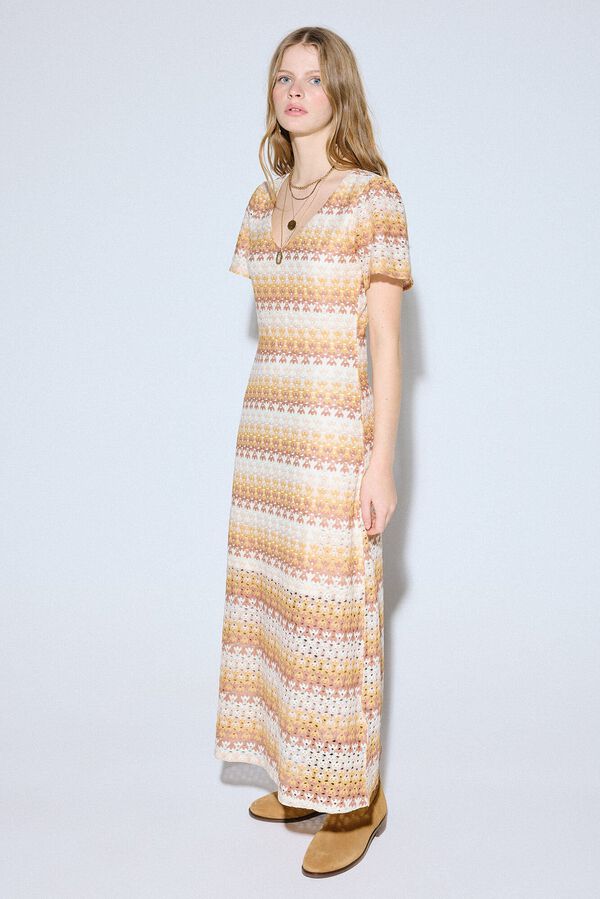 Slowlove Vestido estructura multicolor Multicolor