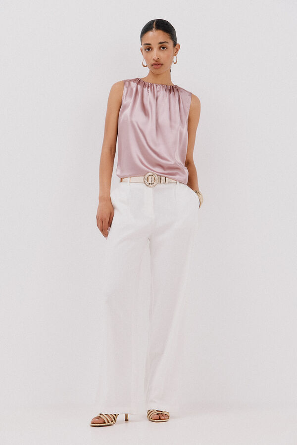 Cortefiel Top combinado Roxo