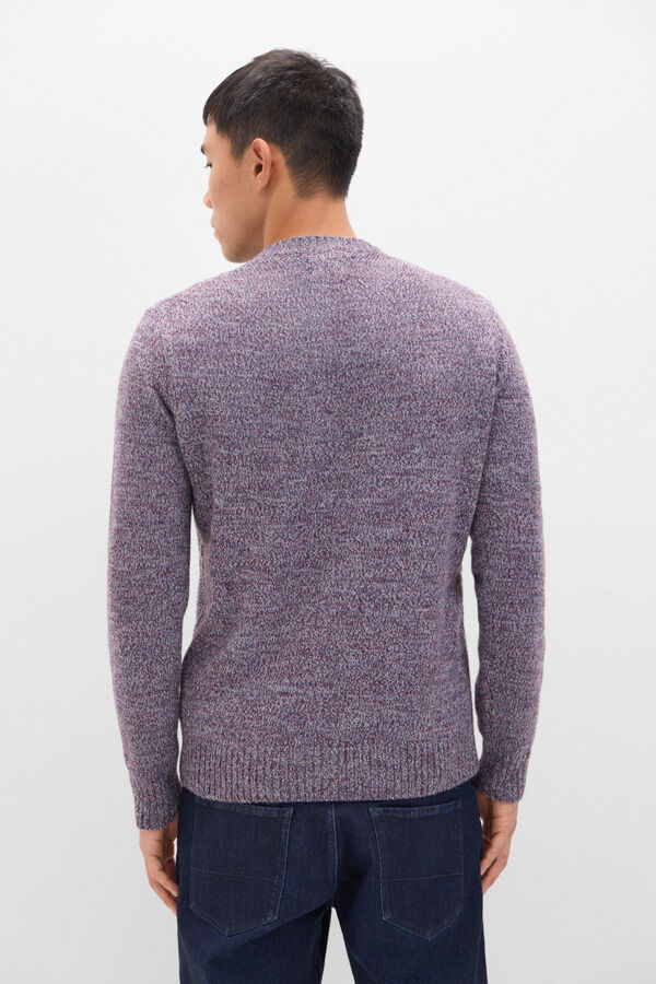 Cortefiel Su&eacute;ter de l&atilde; tran&ccedil;ada com diamantes com gola caixa Granada