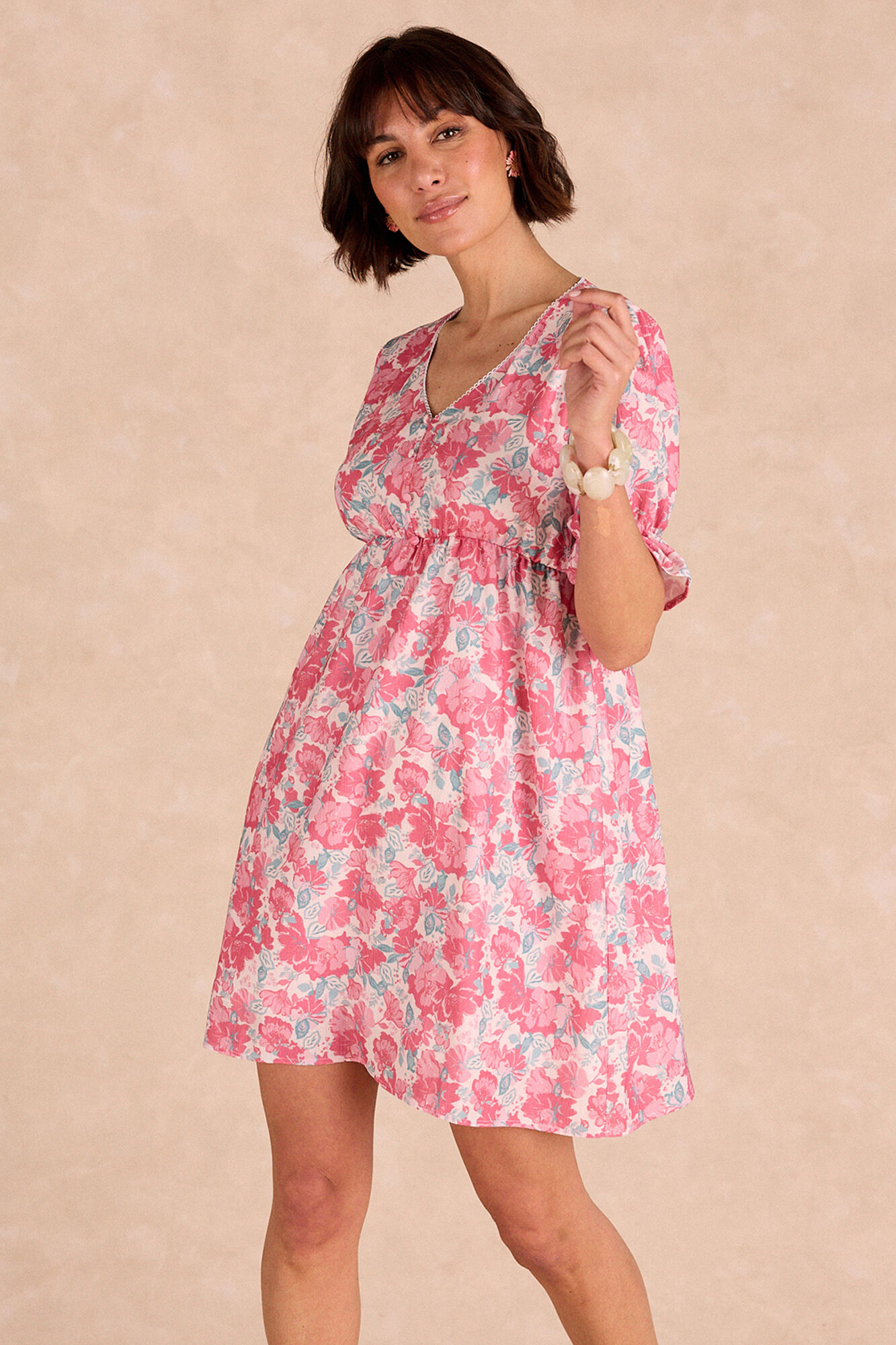 Pol&iacute;n Et Moi Vestido corto flores Cora