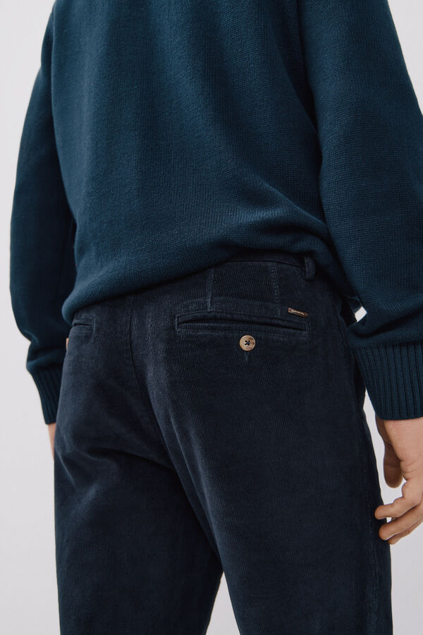 Cortefiel Pantal&oacute;n chino pana Azul marino