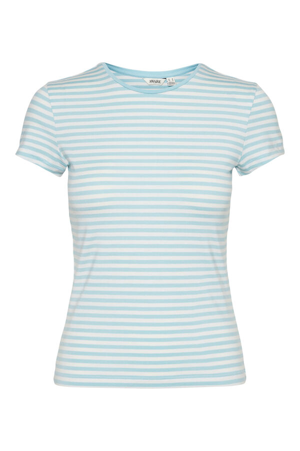 Vero Moda T-shirt de manga curta &agrave;s riscas Azul