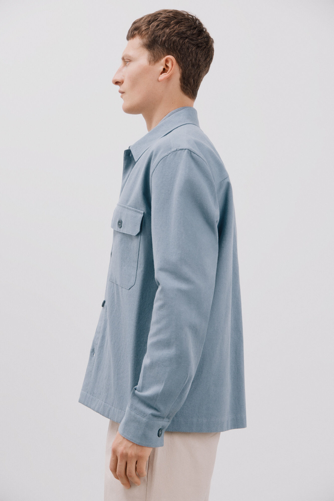 Cortefiel Overshirt de linho de algod&atilde;o coordenado