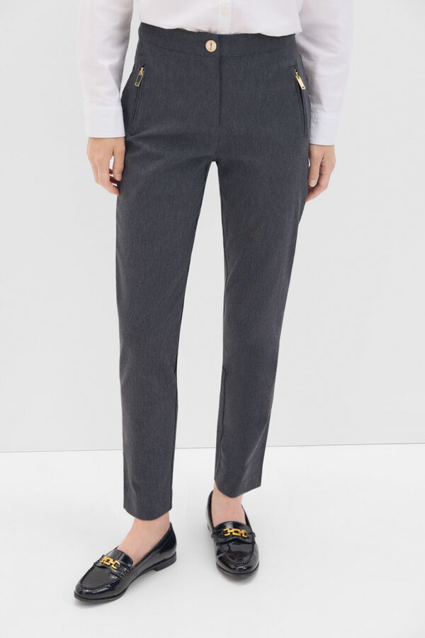 Cortefiel Cal&ccedil;as skinny Cinzento