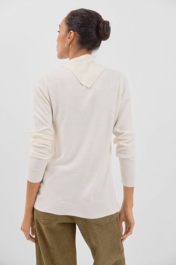 Cortefiel Camisola de toque suave Ecru