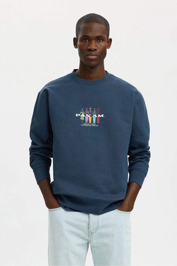 Selected Sudadera colaboraci&oacute;n con PANAM Azul marino