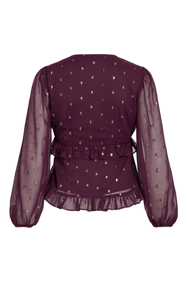 Vila Blusa de manga larga de gasa Morado