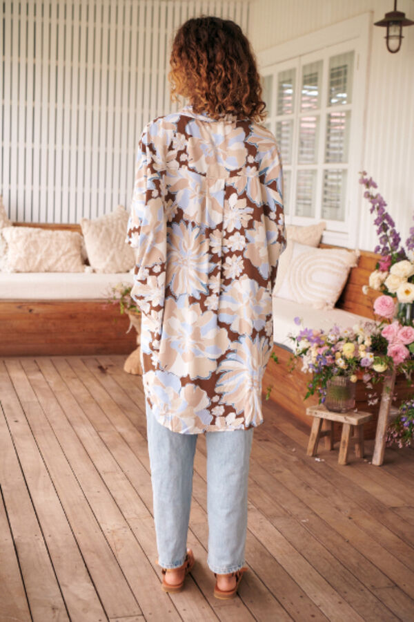 Jaase Camisa River estampado Calypso Tostado