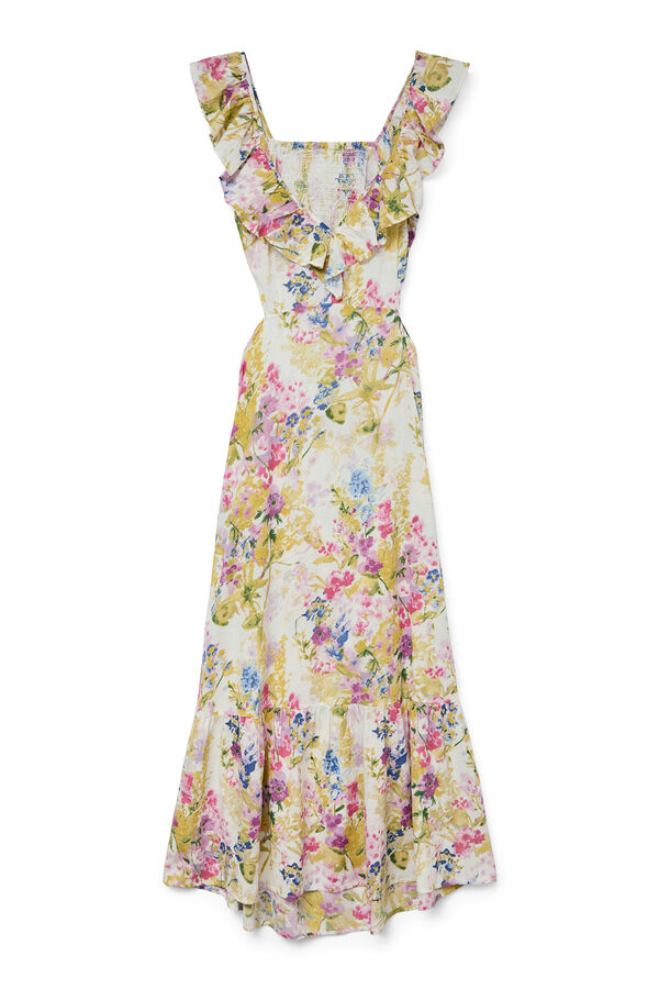 Vero Moda Vestido largo de tirantes Blanco