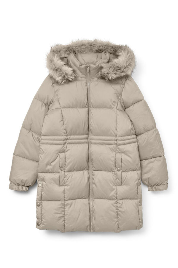 Vero Moda Abrigo midi acolchado Beige