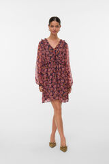 Vero Moda Vestido curto de chiffon  Vermelho