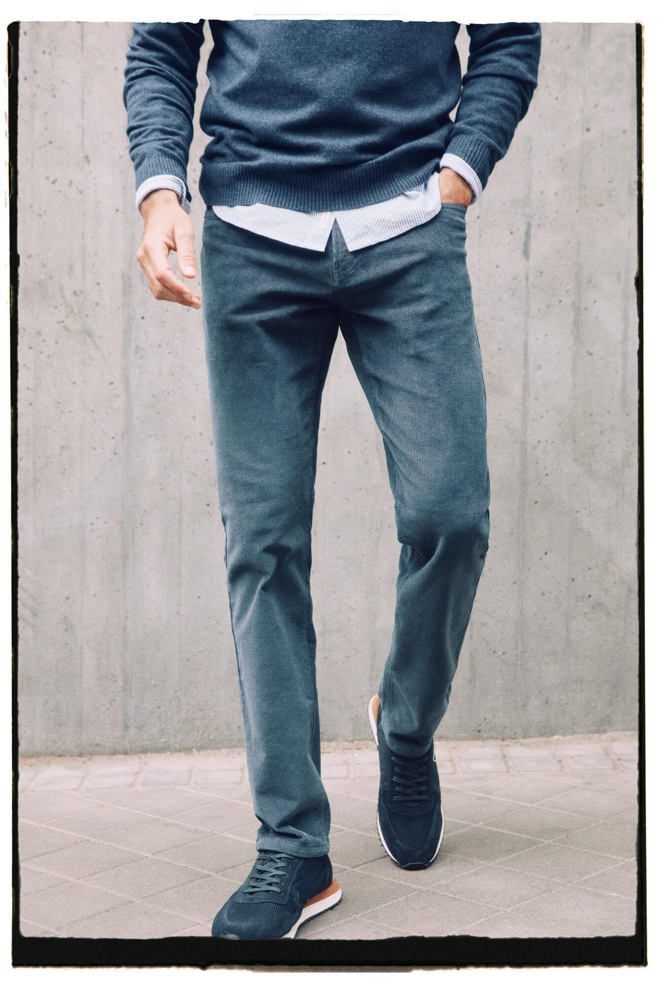 OOTO Pantal&oacute;n pana fina 5 bolsillos slim fit