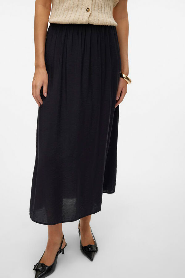 Vero Moda Falda midi flu&iacute;da Negro