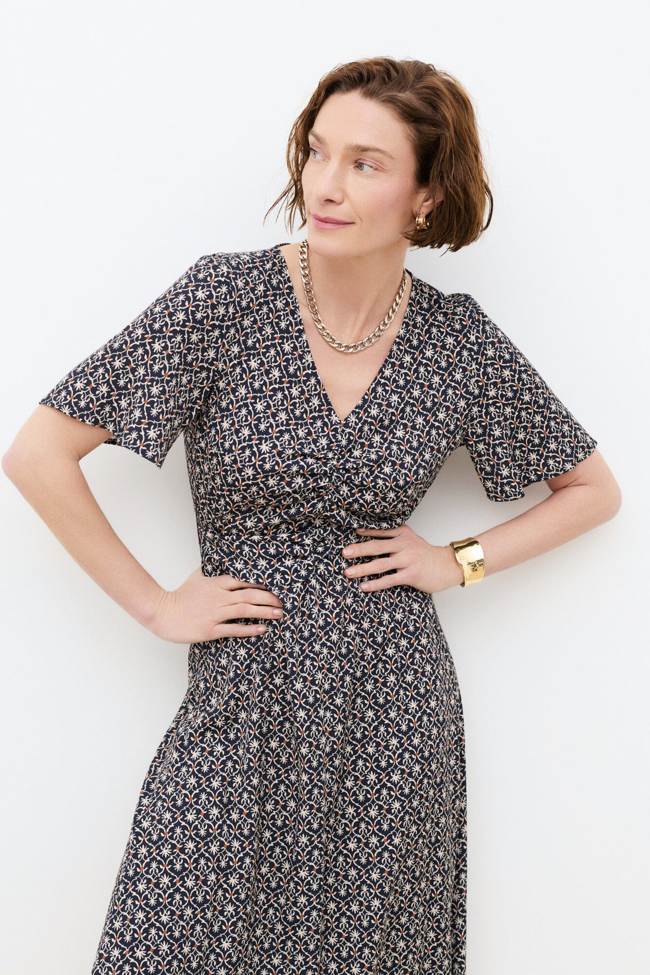 Caroll Vestido midi estampado