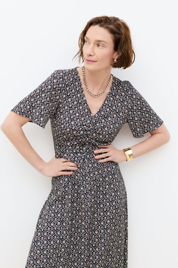 Caroll Vestido midi estampado Multicolor