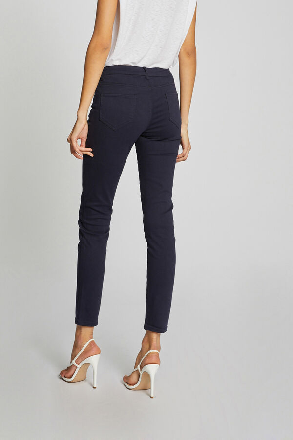 Morgan Pantal&oacute;n skinny talle bajo Azul marino