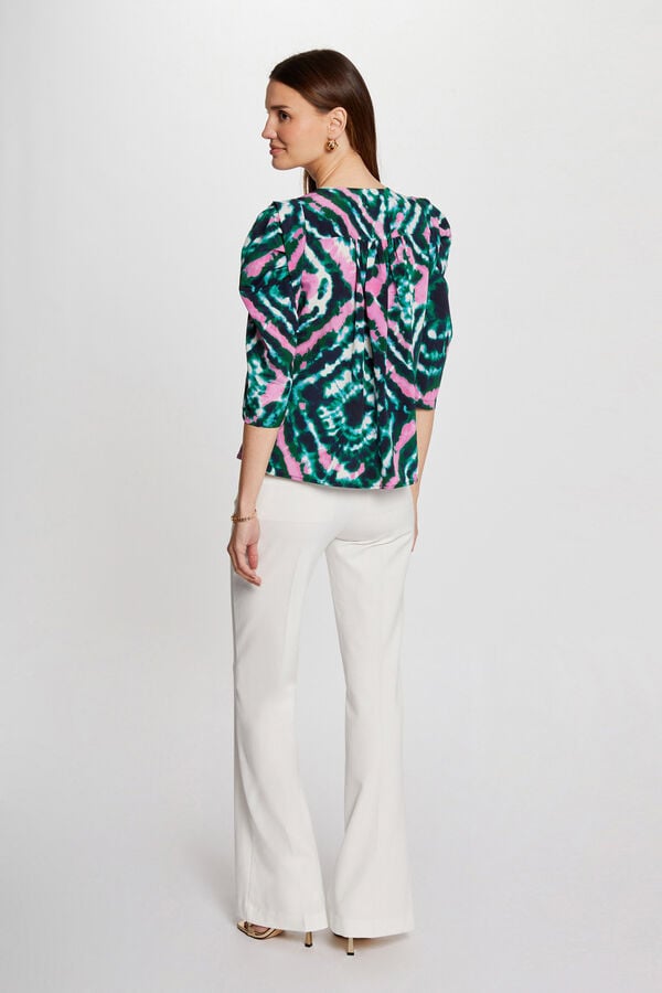 Morgan Camisa manga 3/4 estampada Estampado verde