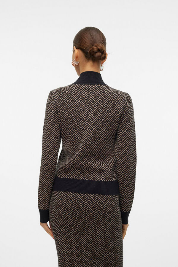 Vero Moda Camisola de malha com gola alta  Preto