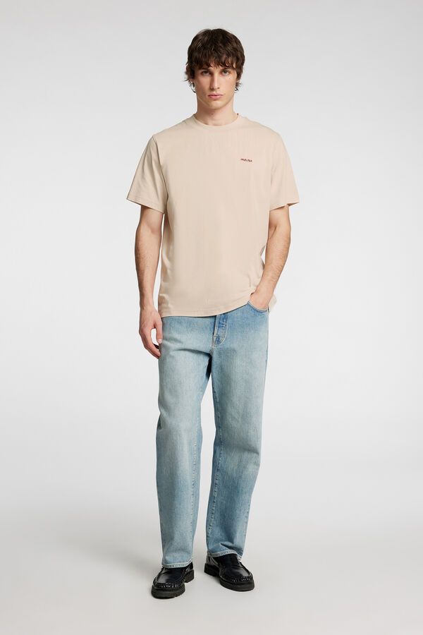 Selected T-shirt de manga curta Cinzento