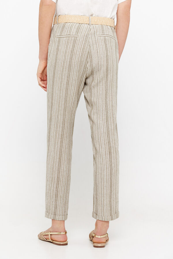 Cortefiel Cal&ccedil;as de linho Verde