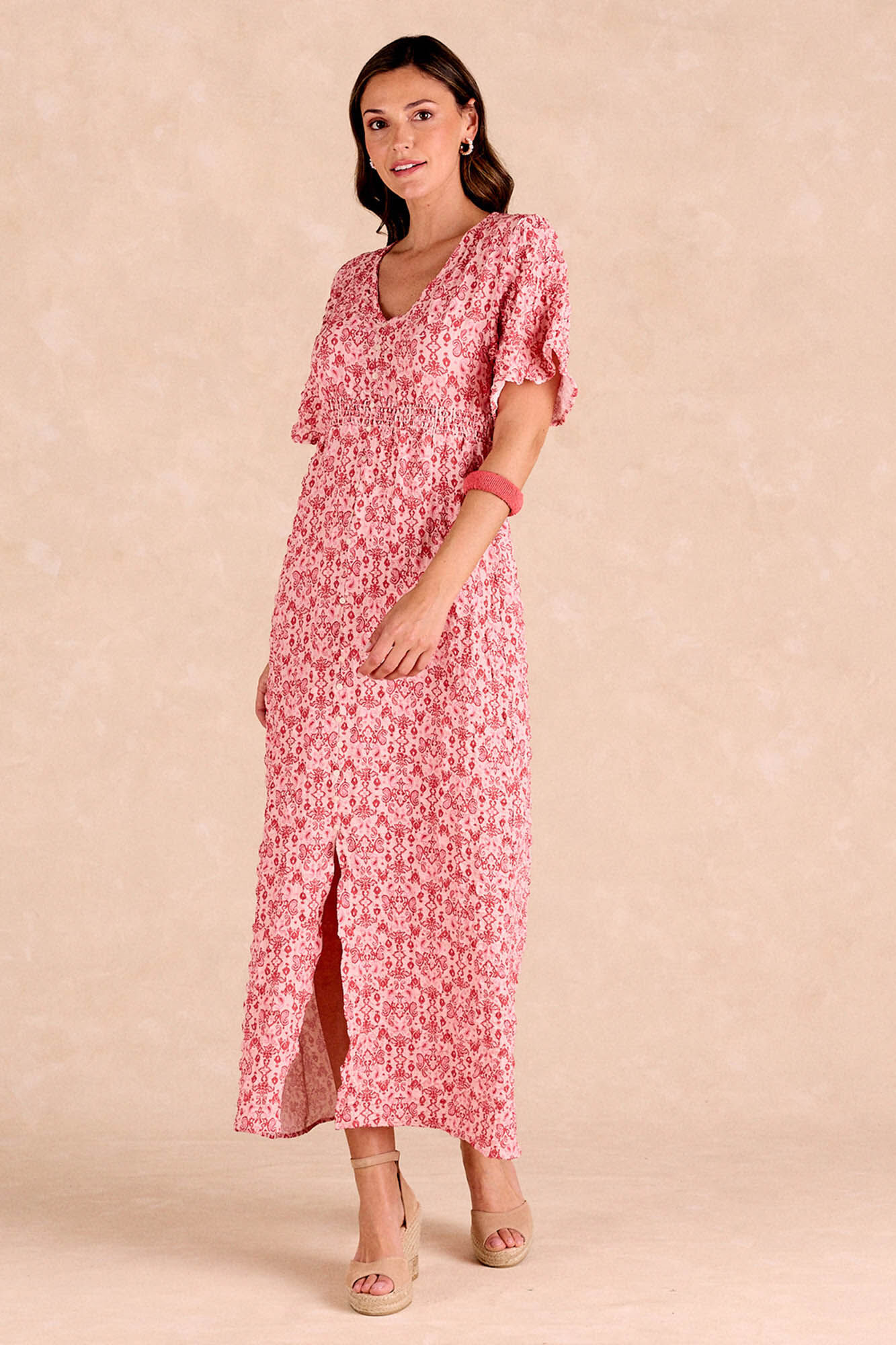 Pol&iacute;n Et Moi Vestido largo Damasco