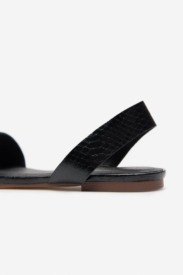 Cortefiel Sand&aacute;lia b&aacute;sica Preto