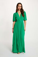 Morgan Vestido largo con cuello en V Verde