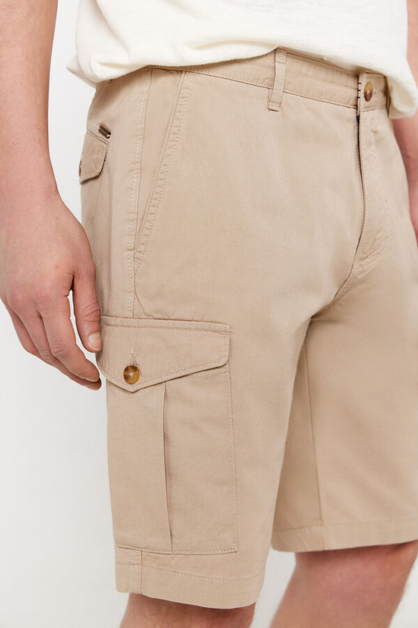 Cortefiel Bermudas cargo Tostado