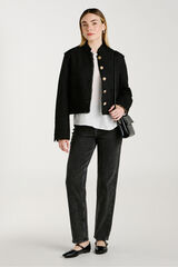 Vila Chaqueta de pa&ntilde;o con botones Negro